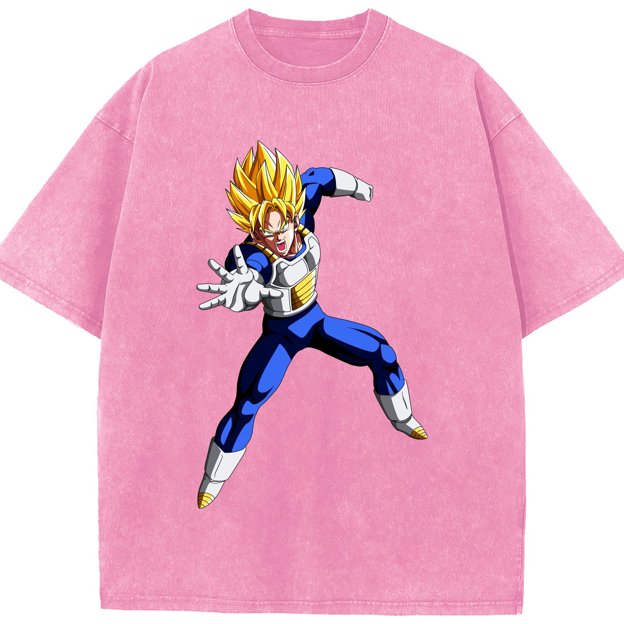 （画像用） ドラゴンボール ベジータ四世（Bejīta Yonsei）DRAGON BALL Vegeta IV 綿100% ヴィンテージ風 半袖Tシャツ（フロントプリント）